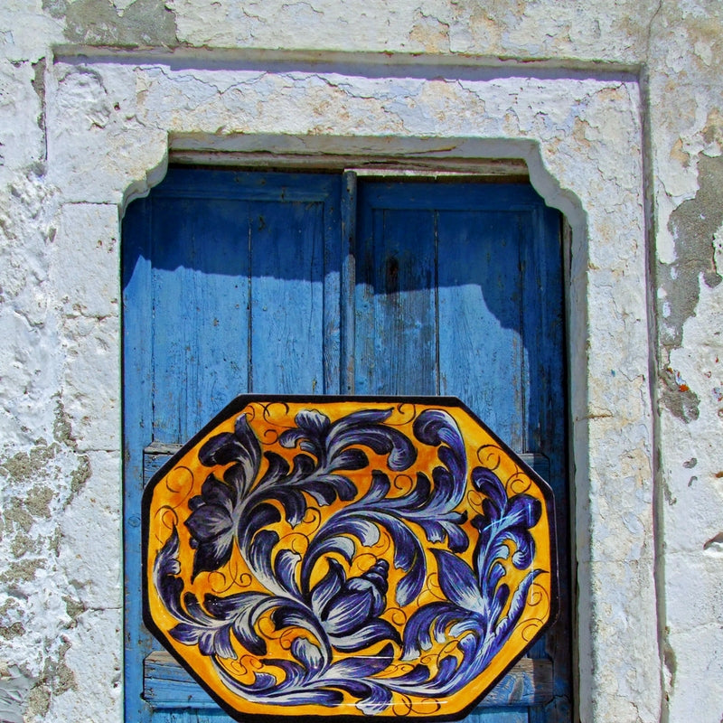 Exotic Azul Deep Blues & Gold of Mexican Pottery