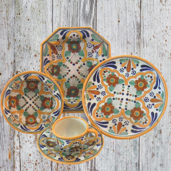 Rustica Gift & Pottery Talavera Mexican Dibujo collection tableware dinnerware plates bowls cups mugs servingware and large platters