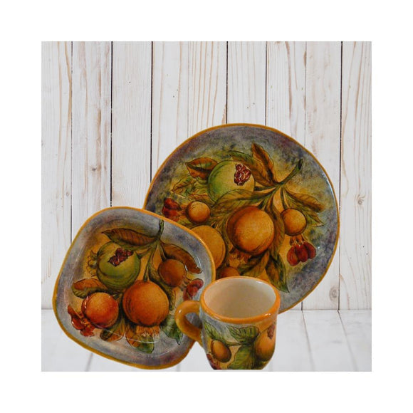  Rustica Gift and Pottery Rustica Collection Sabrosas Mayolica Mexican pottery dinnerware plates mugs cups soup bowls appetizer and salad plates servingware platters and casserole dishes